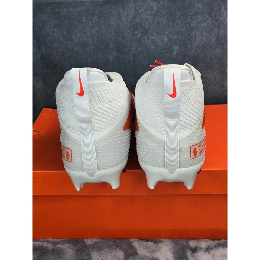 NWB Nike Alpha Menace 4 Elite TB P White Orange Football Cleats SZ 12.5